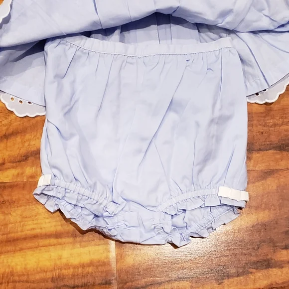 Janie and Jack NWT 12-18 months periwinkle floral eyelet two-piece set - Picture 8 of 8
